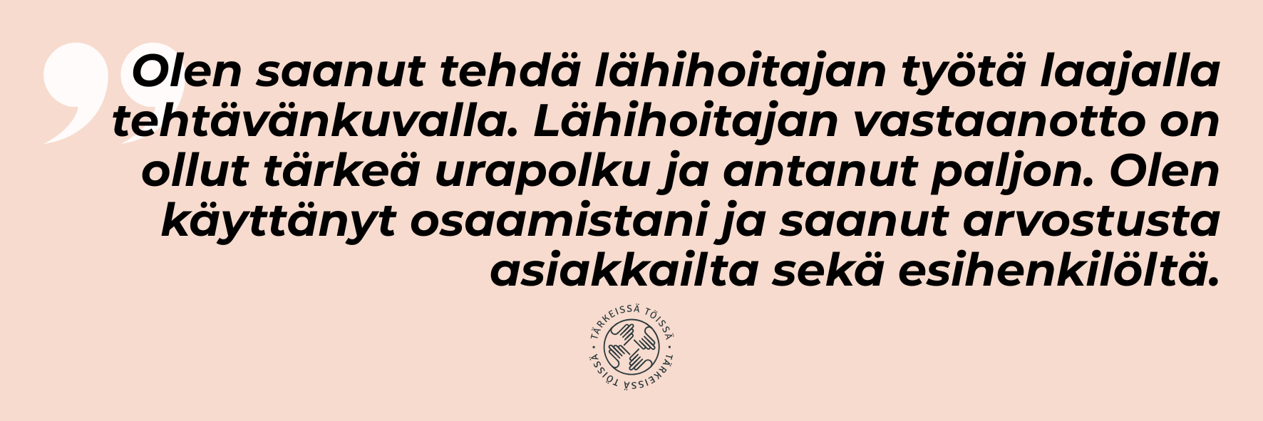 Sitaattikuva sote-alalta